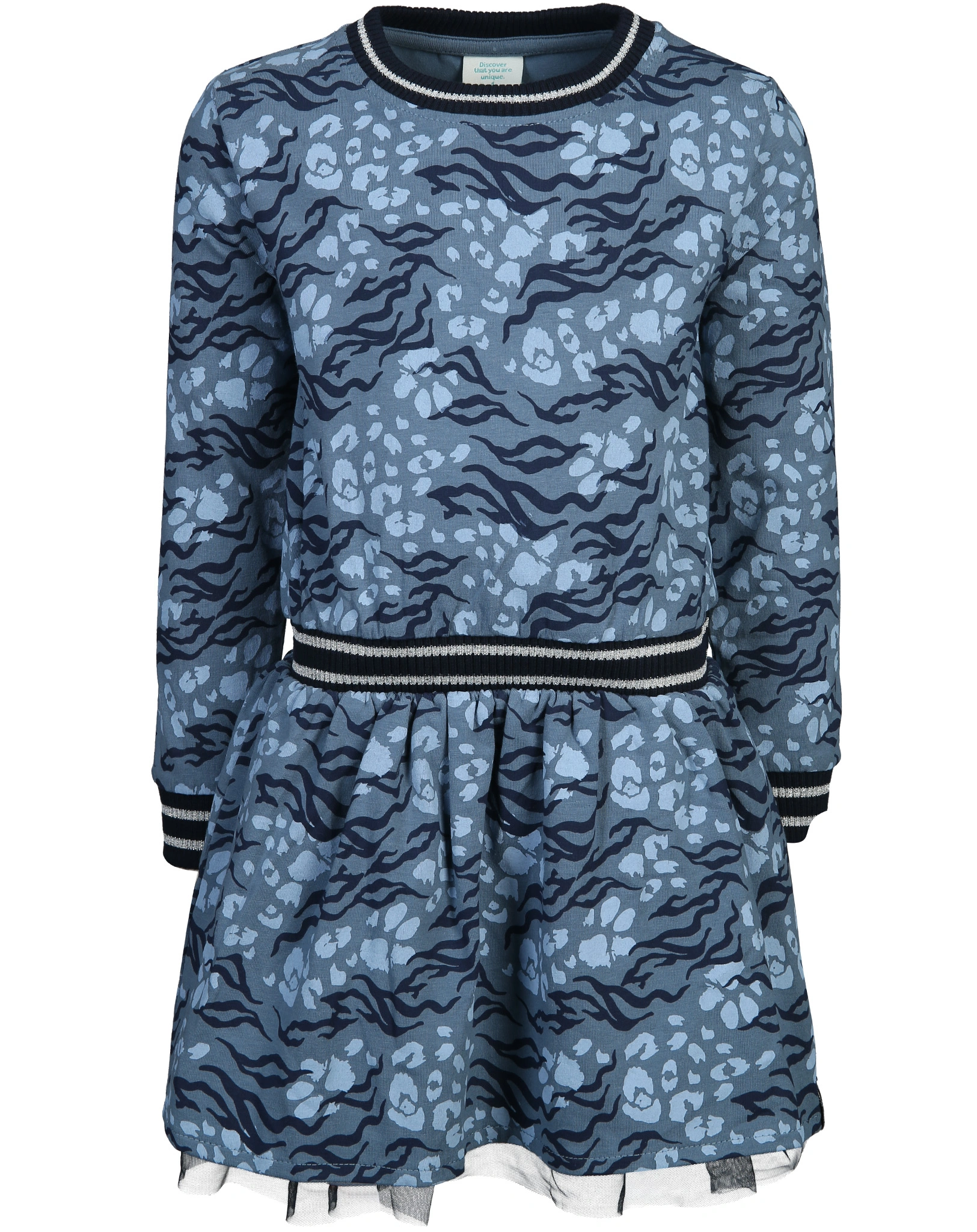 Langarmkleid SHINY in blau