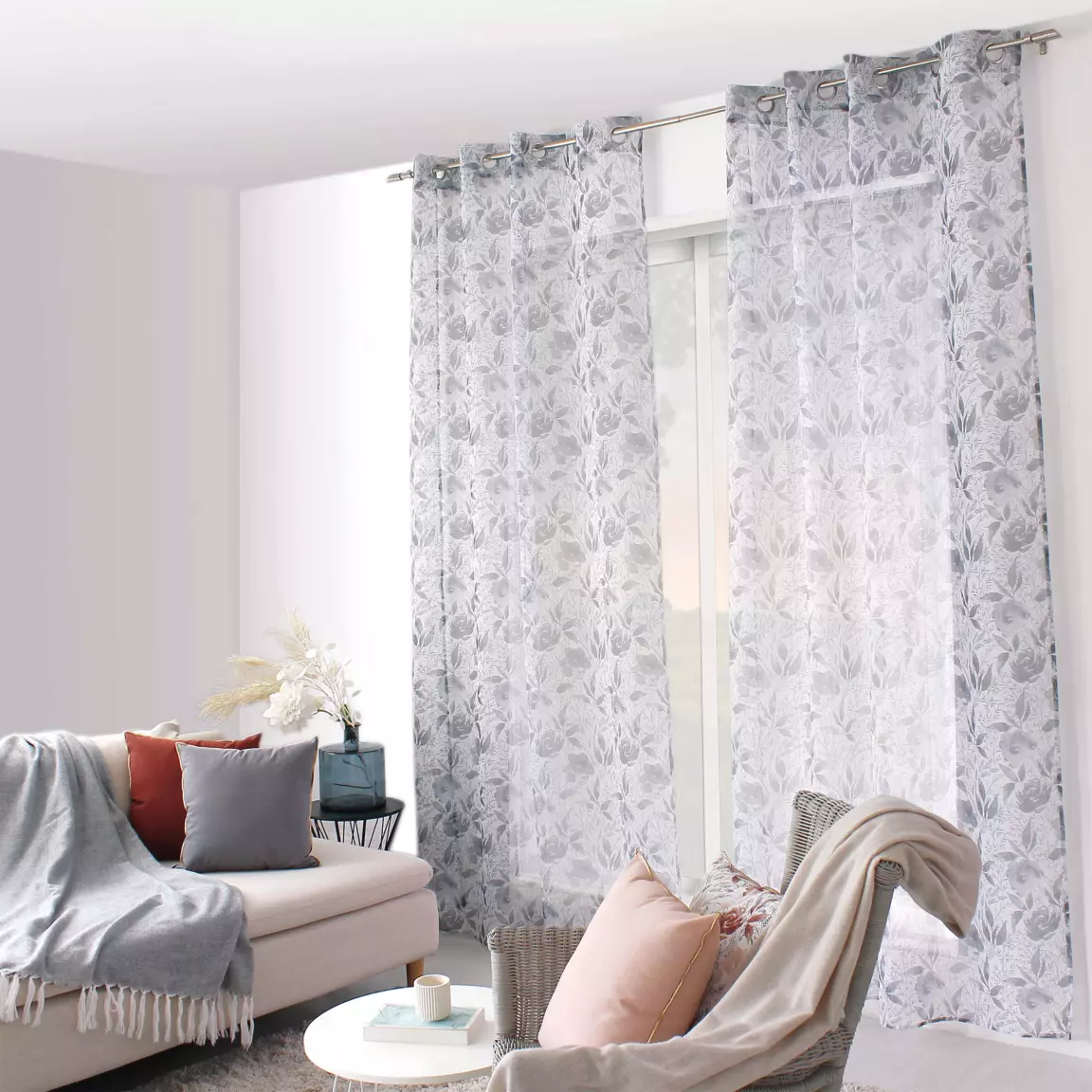 Voilage (140 x 240 cm) Harmony Gris