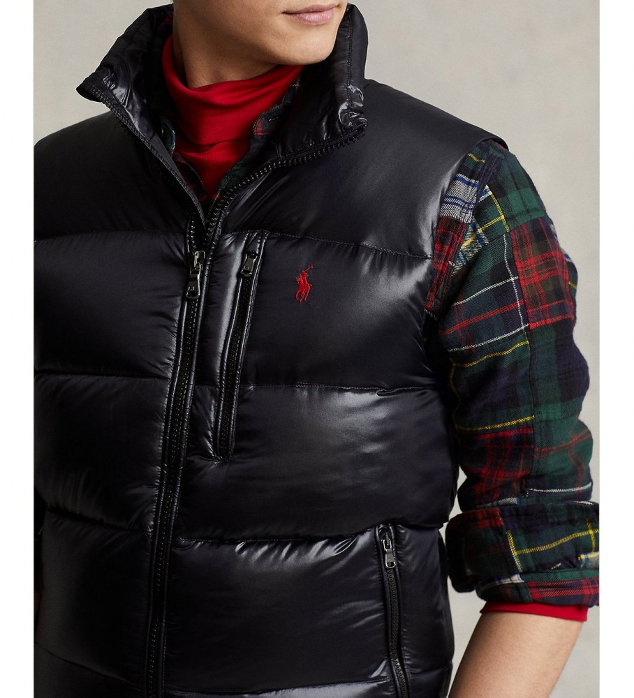 Colete de penas impermeável preto Ralph Lauren