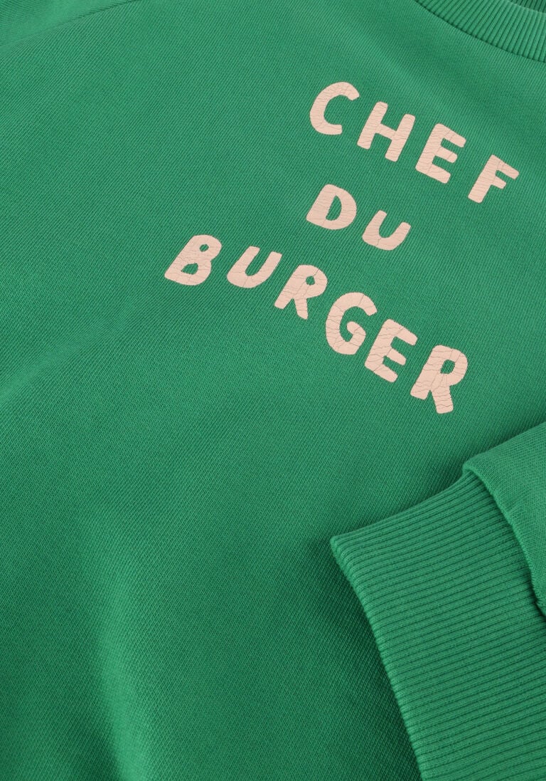 Sproet & Sprout groene sproet & sprout sweater sweatshirt raglan chef du burger