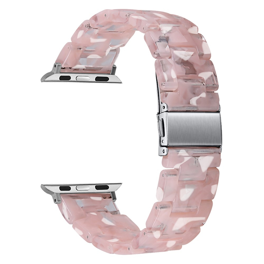 Apple Watch (42/41/40/38 mm) Resin Armband mit Faltschliesse - Rosa