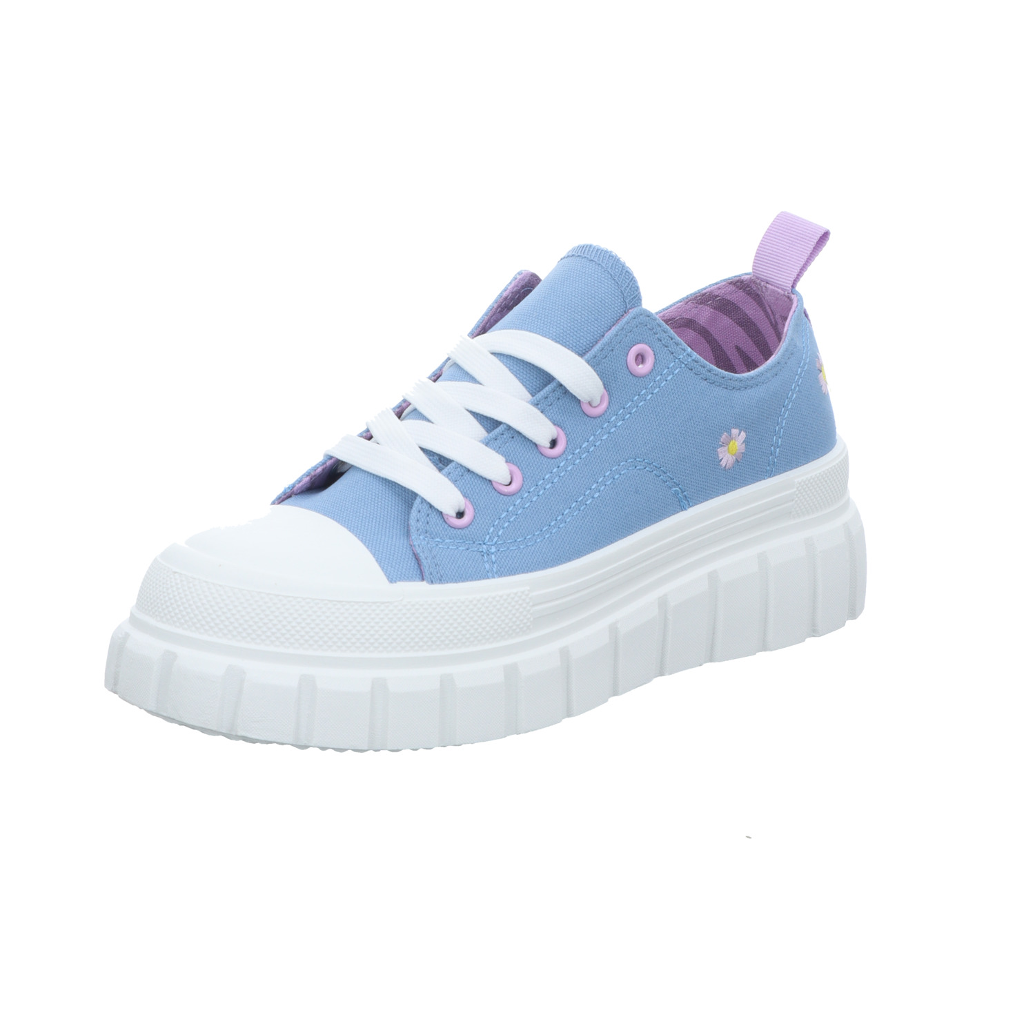 living UPDATED Damen-Schnürhalbschuh Blau-Weiß