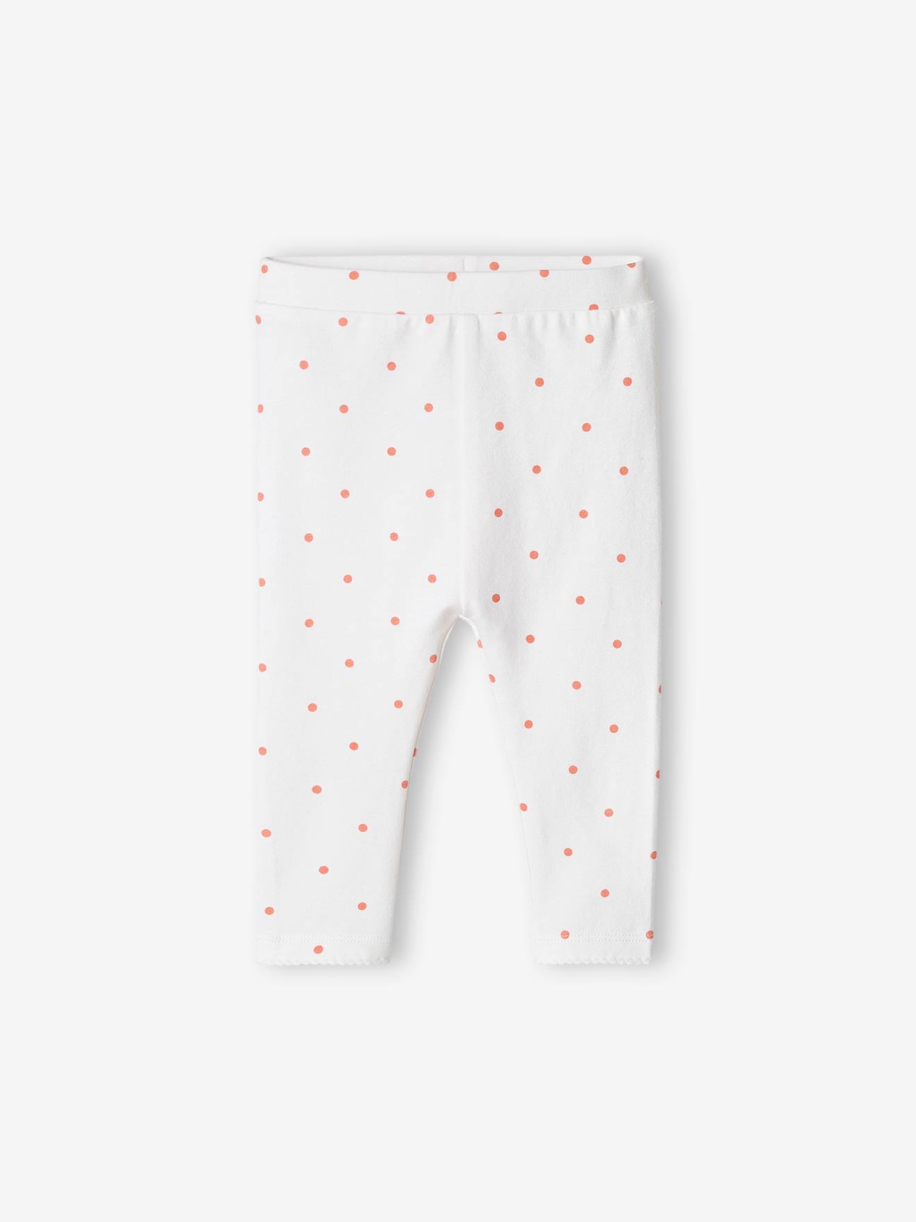 Conjunto de 2 leggings básicas para bebê, rosa claro