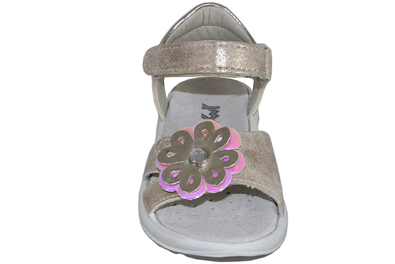 IMAC SANDAL I GULD PLATIN  MED BLOMST