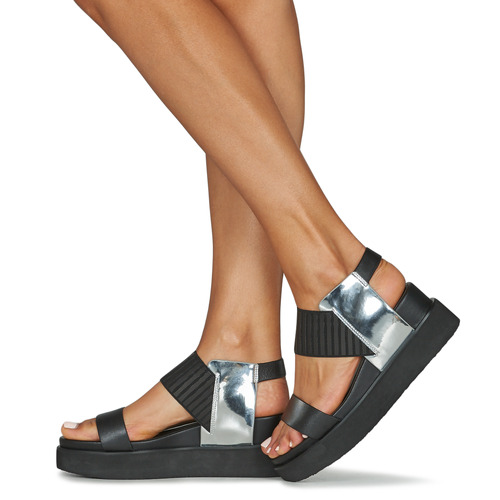 United nude - RICO SANDAL - Noir / Argenté