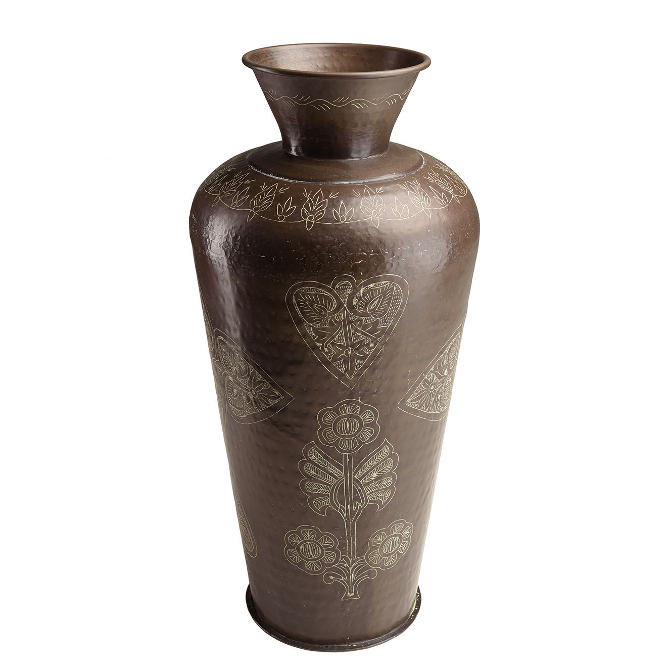 Macabane Vase patine antique Honoré cuivre foncé - D.40xH.85.5 cm