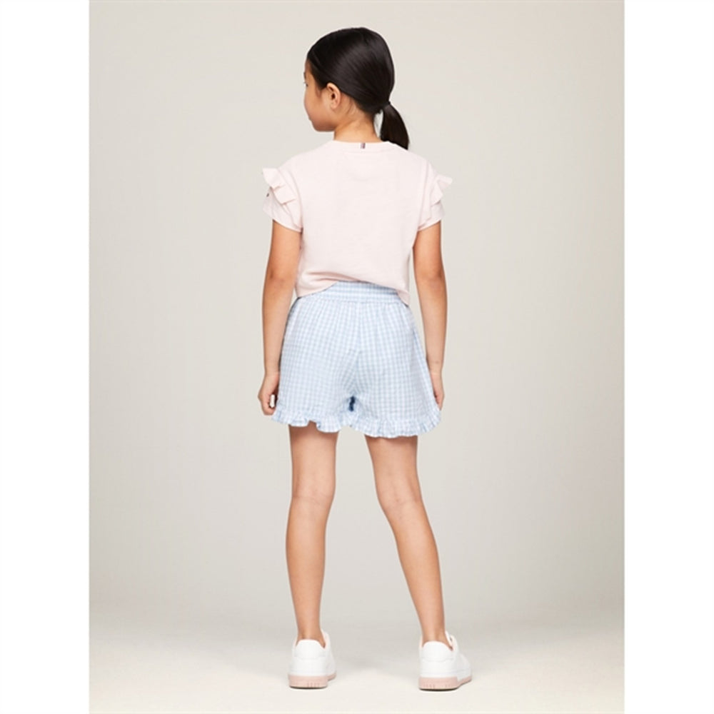 Køb Tommy Hilfiger Gingham Ruffle Shorts Breezy Blue Check