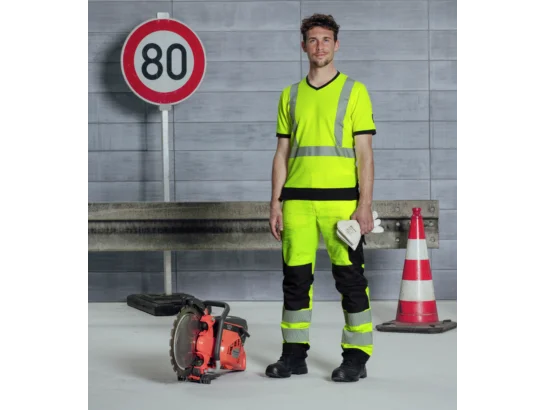 Tee-shirt de travail haute-visibilité jaune fluo Würth MODYF