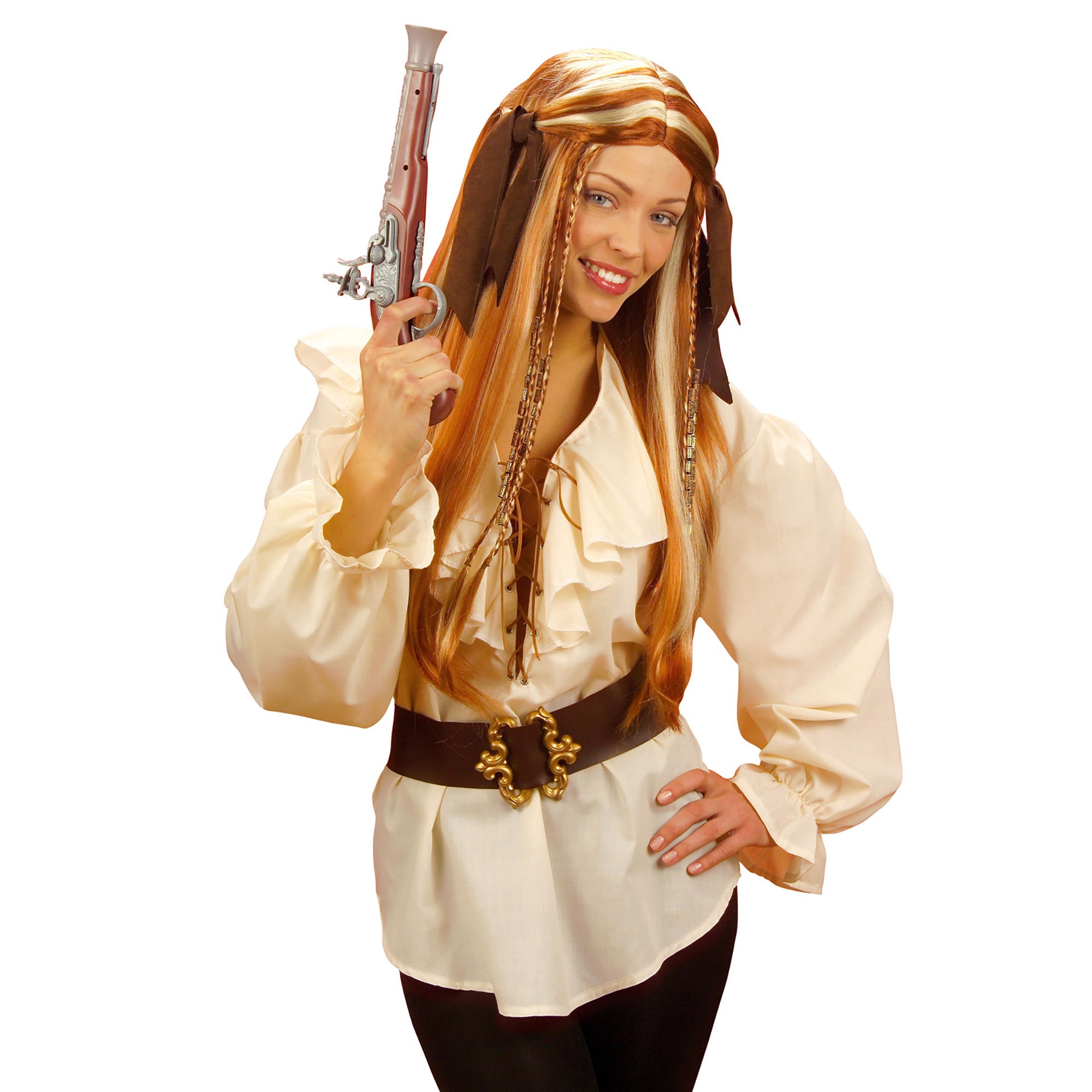 Beige Blouse Dames Piraten/Renaissance