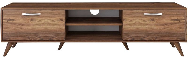 TV Meubel Corfu - Walnoot - Retro & Vintage Stijl - Met Opbergruimte