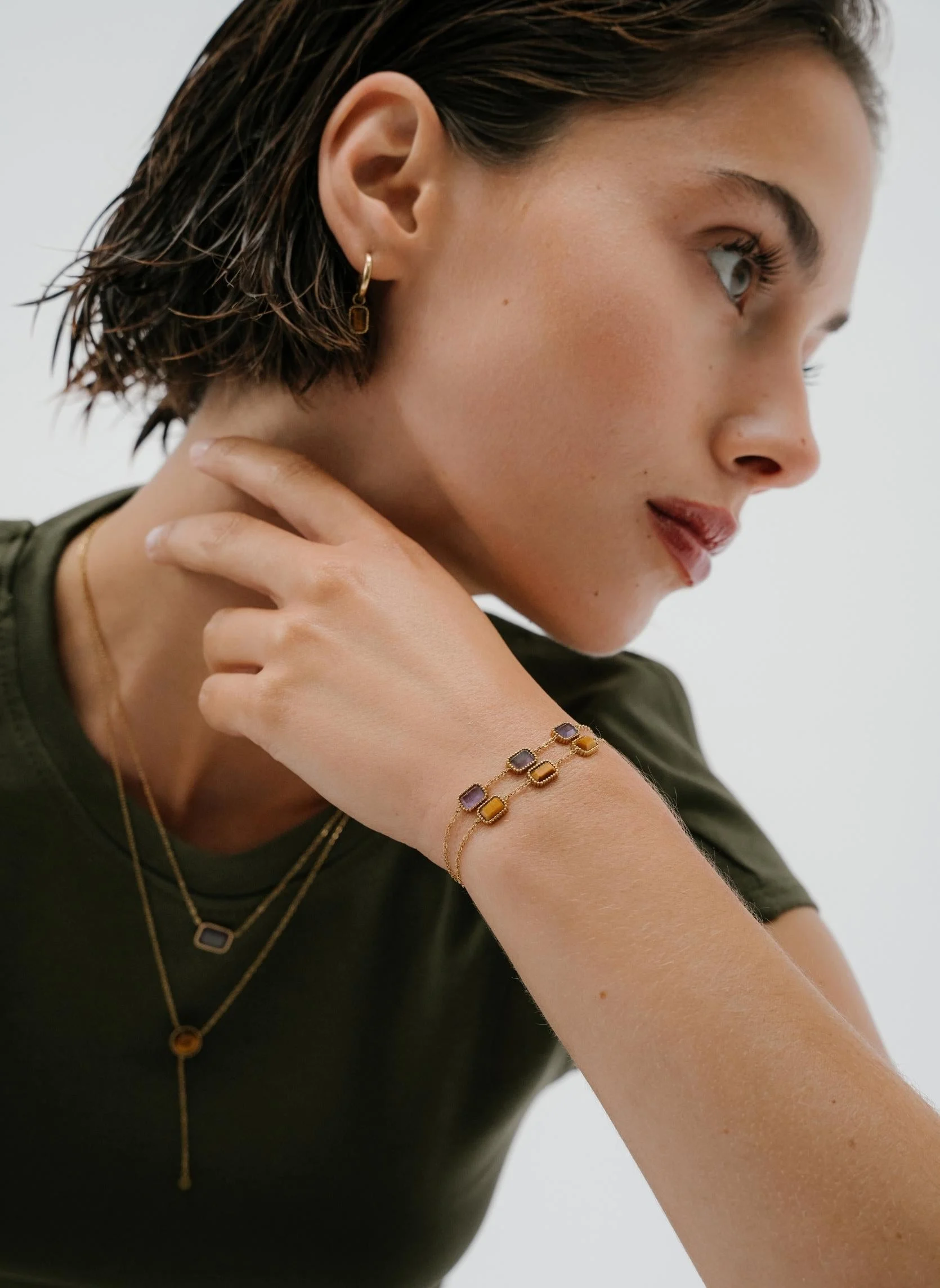 EURYBIE - Bracelet chaîne eurybie | Violet