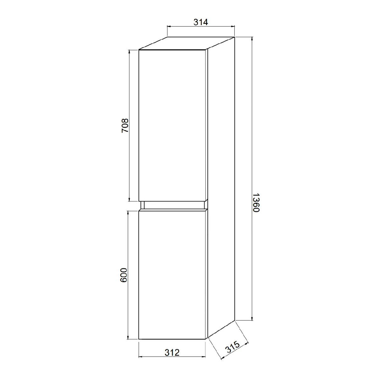 Kiamami Valentina Colonne suspension 136x30 cm - Sole