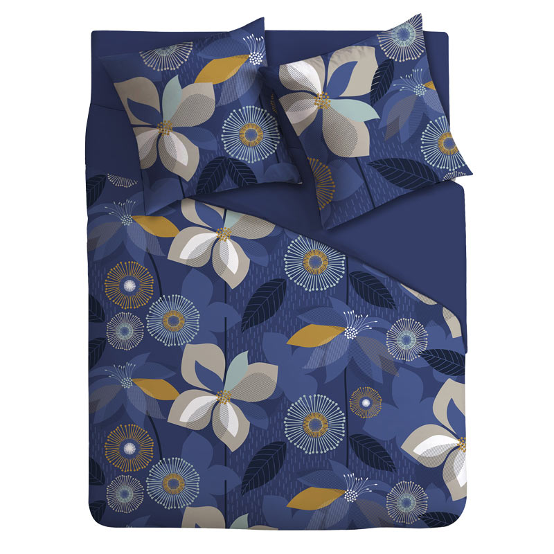 Parure de lit 'Mahlia' bleue