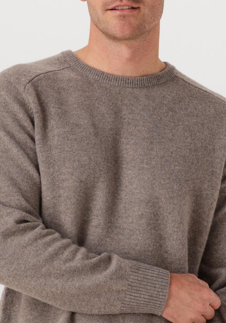 taupe stefano lauran trui crew l