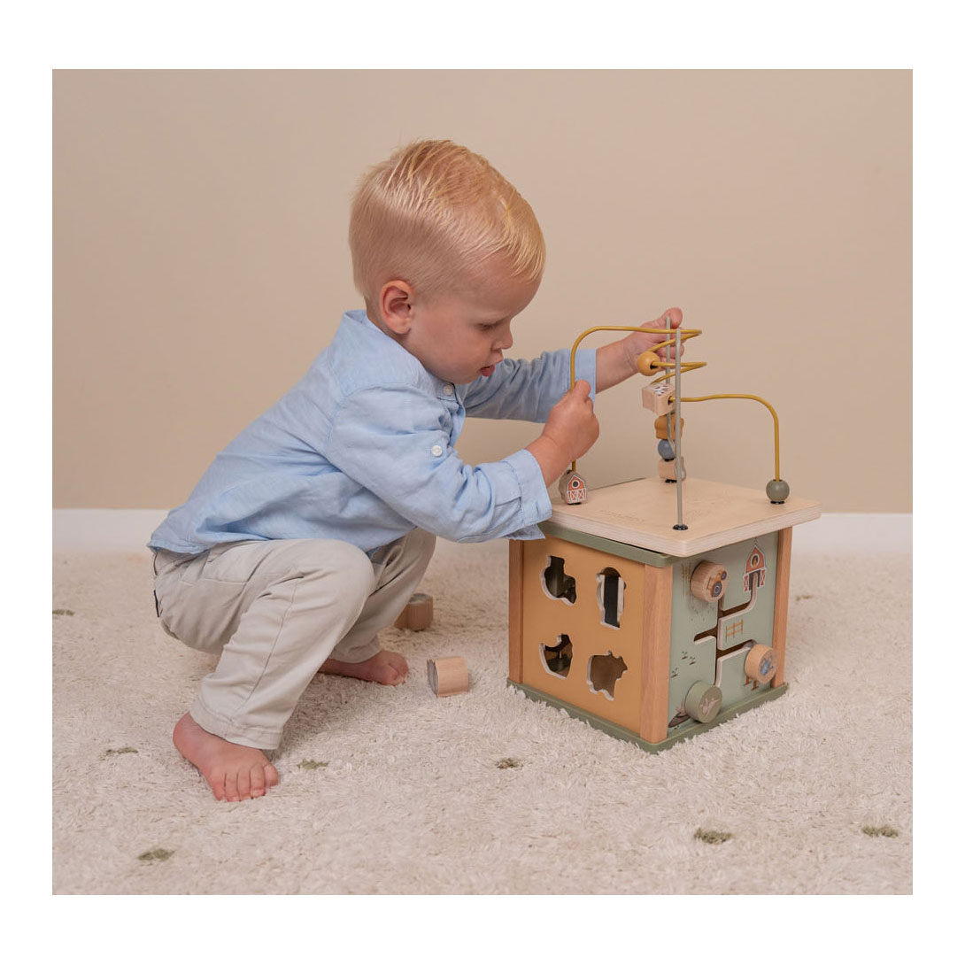 Little Dutch Houten Activiteitenkubus Little Farm FSC