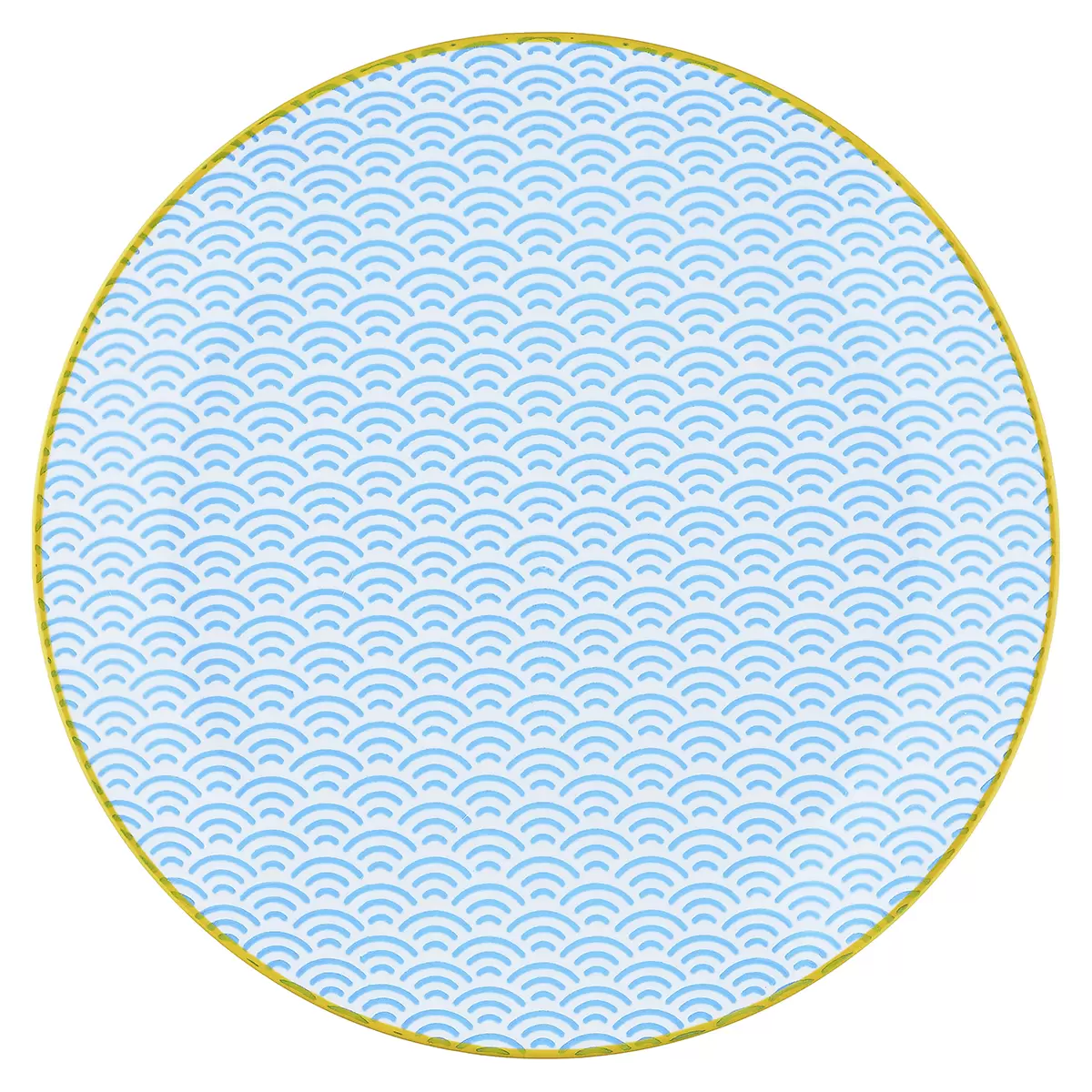 Teller klein PATTERN gelb,hellblau,rot