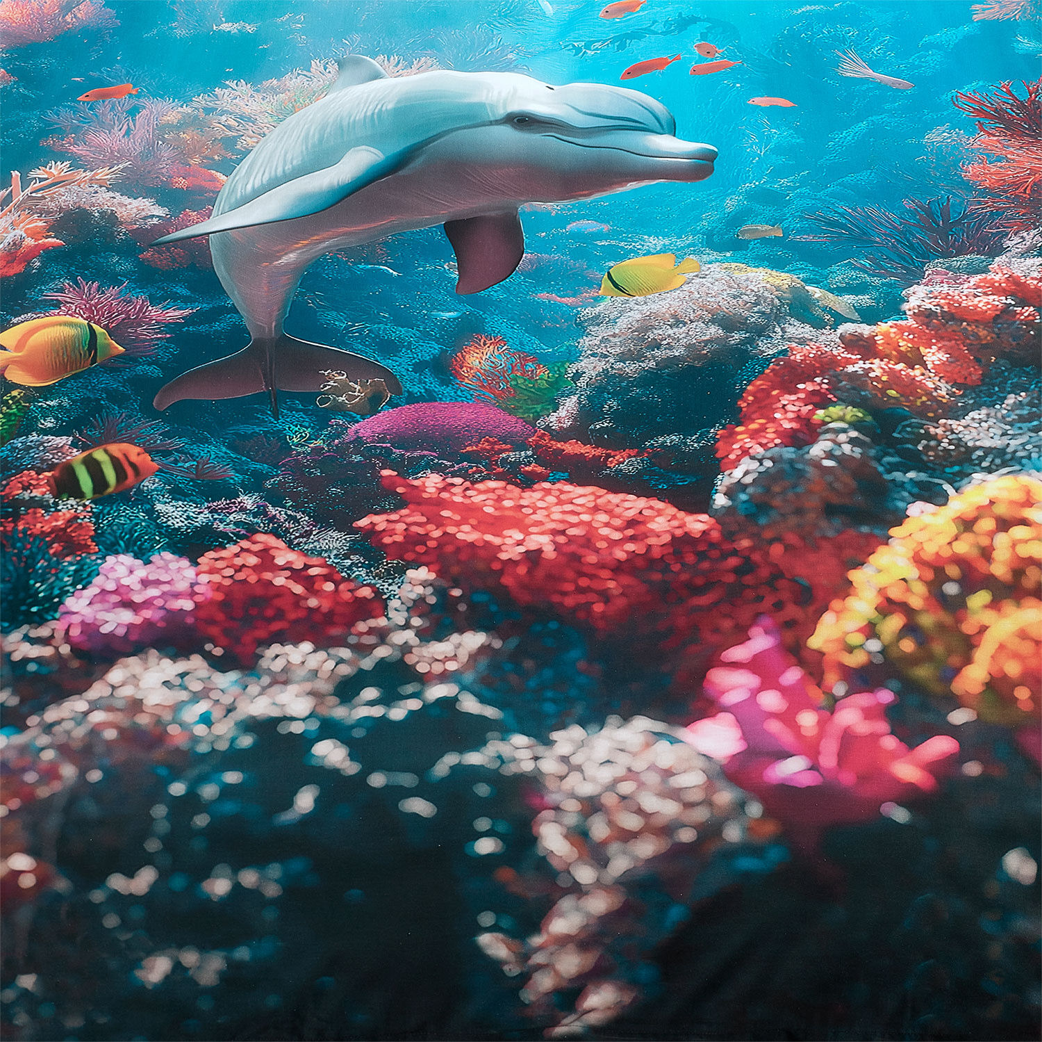 Bettwäsche mit Delfin im Korallenriff