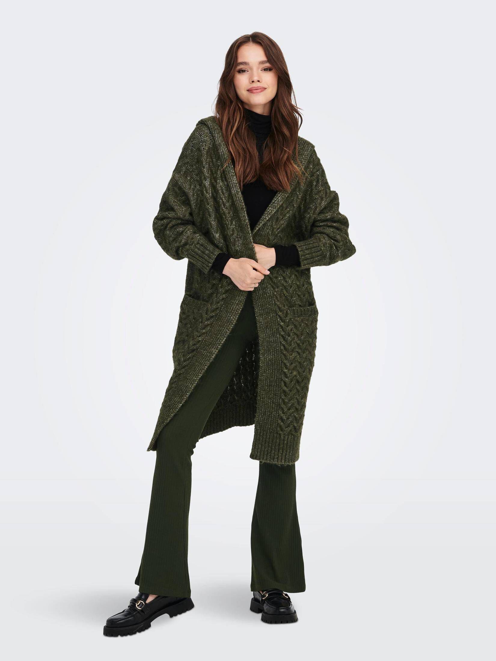 Only| Damen Strickjacke ONLTRUDY LIFE mit Kapuze
