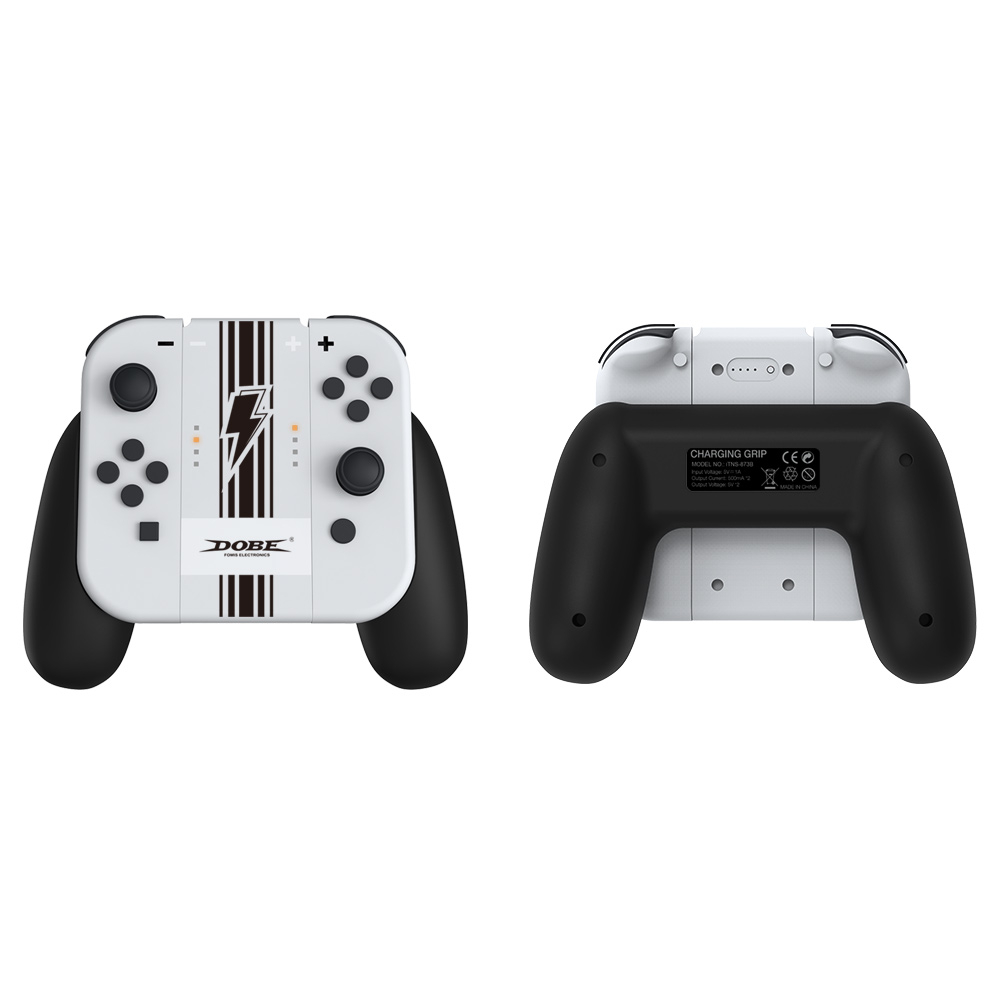 2in1 Nintendo Switch / OLED Joy Con Controller Griff Halterung Gamepad Komfort Griff mit 1200mAh Akku - Schwarz
