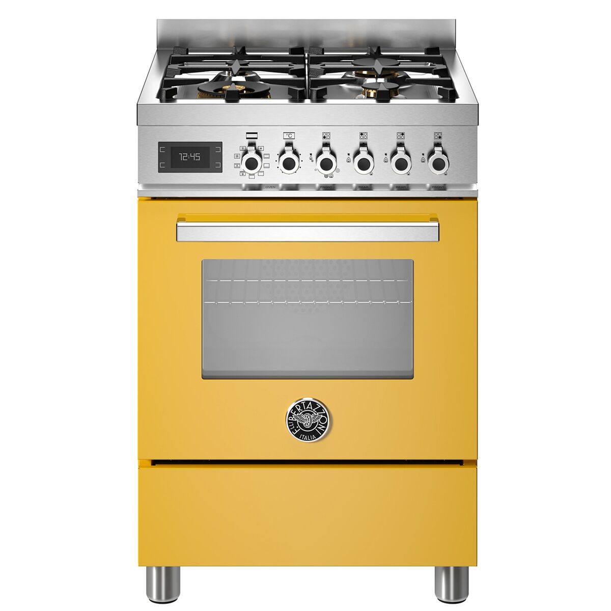 PRO64L1EGIT Professional Gasskomfyr med ovn 60 cm, Gul