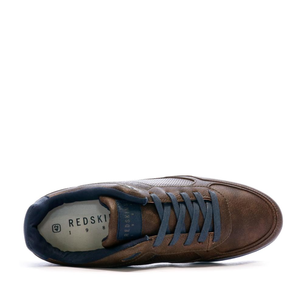 Redskins Baskets en Cuir Marron Homme Redskins Aurore