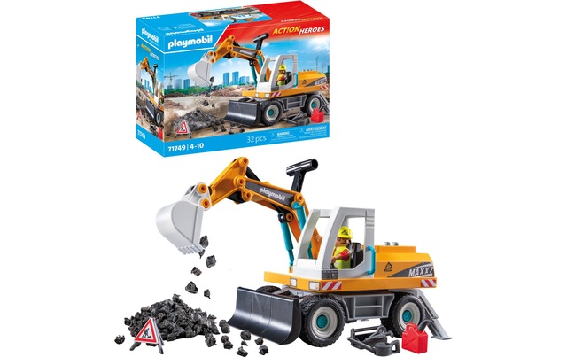 Playmobil® Spielbausteine »Action Heroes Grosser Bagger 71749«