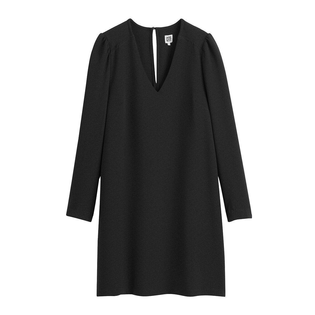 COLEÇÃO LA REDOUTE<br>Vestido amplo com decote em V e mangas compridas