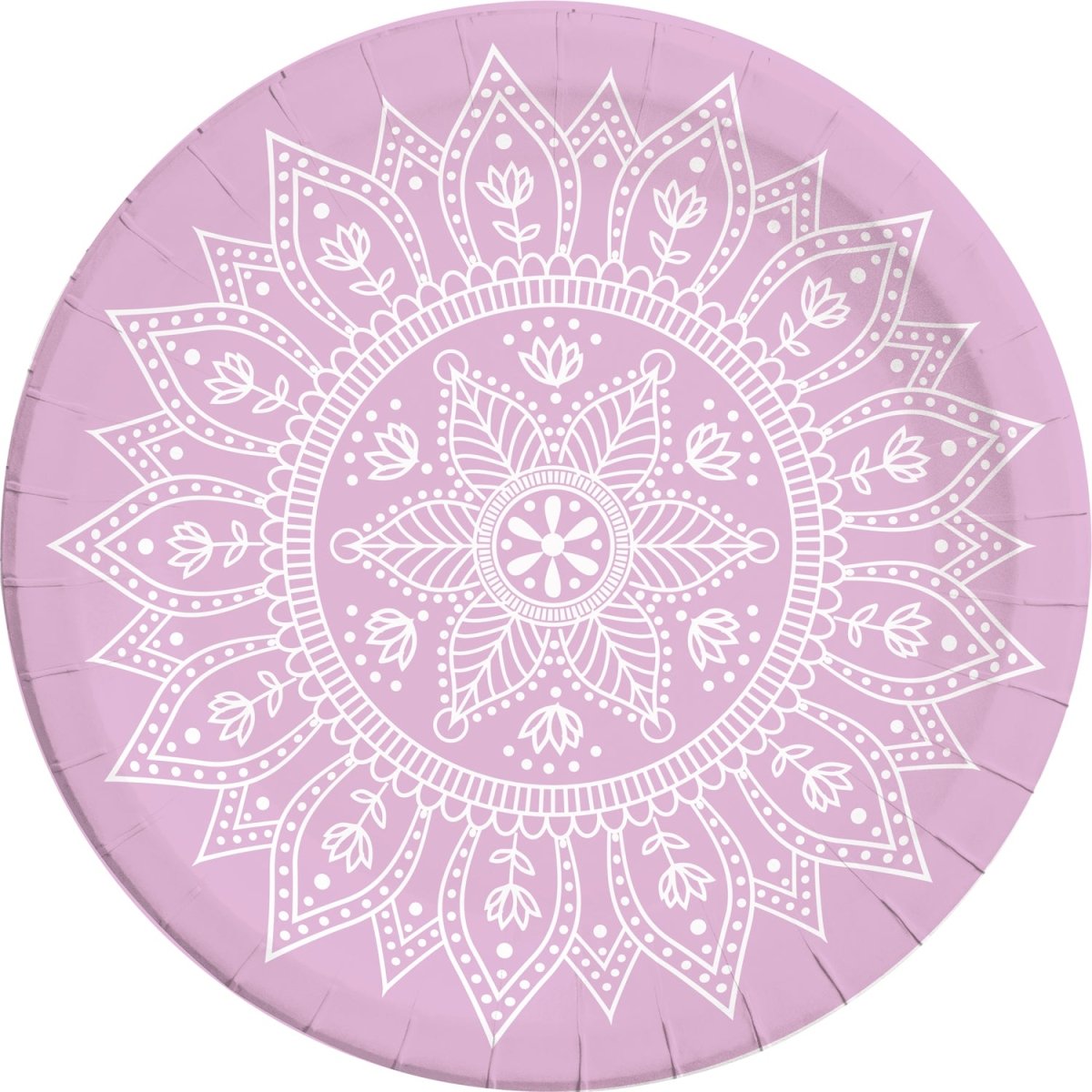 Roze Borden Mandala 23cm 8st
