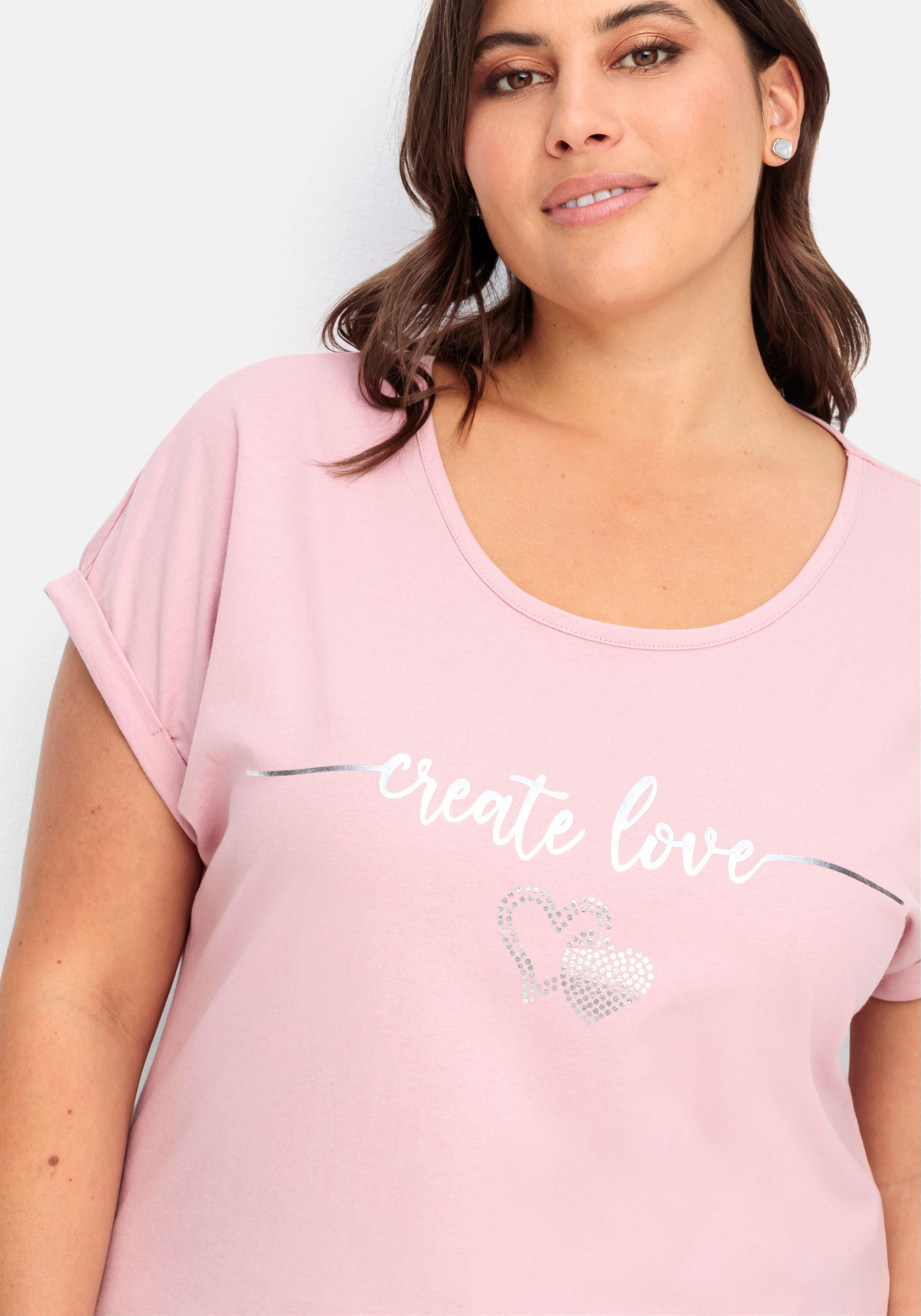 Jerseyshirt mit Glitzer-Frontprint