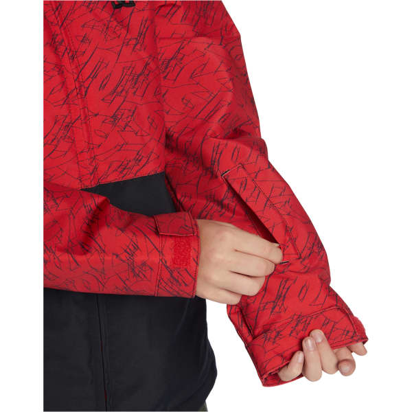 Veste de ski DC SHOES BASIS PRINT YOUTH JKT STACKED BARBADOS CHERRY