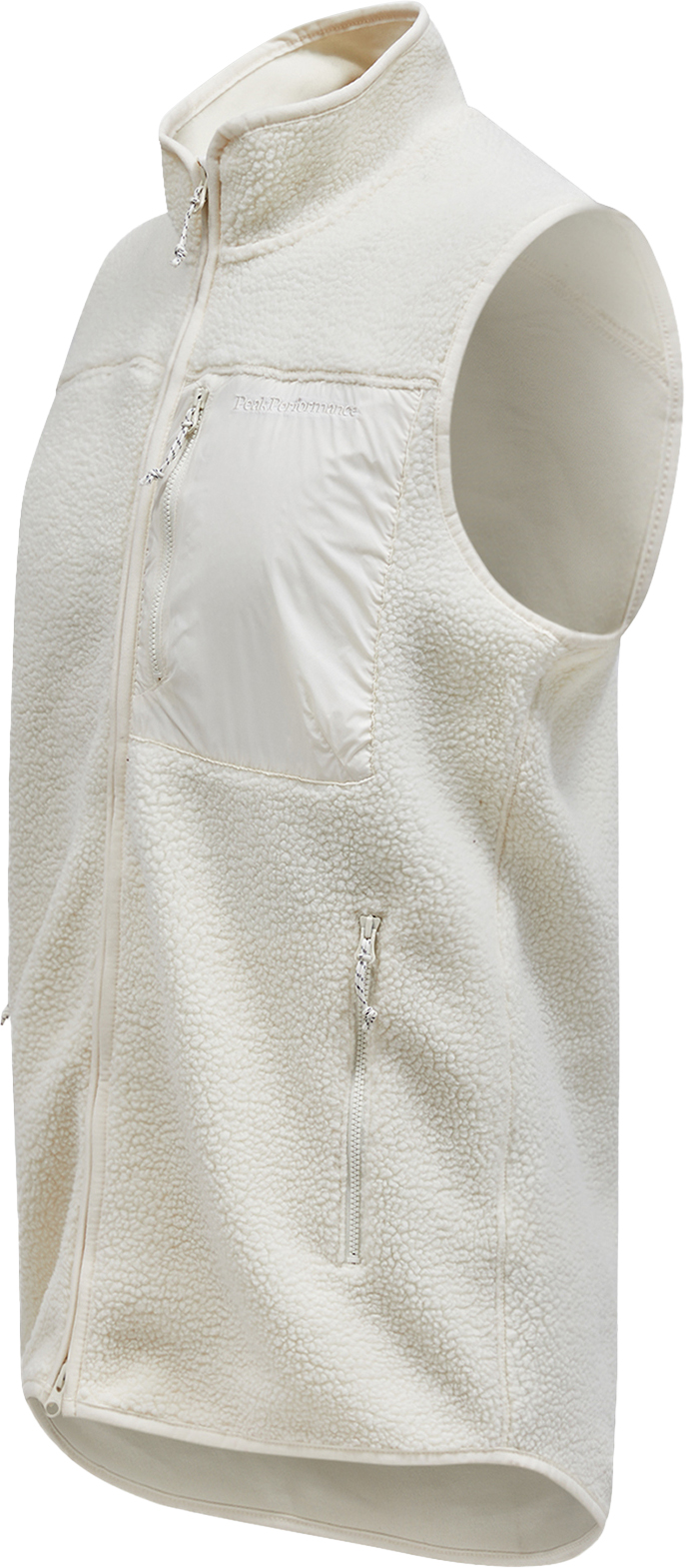 Pile Vest Herre Vintage White