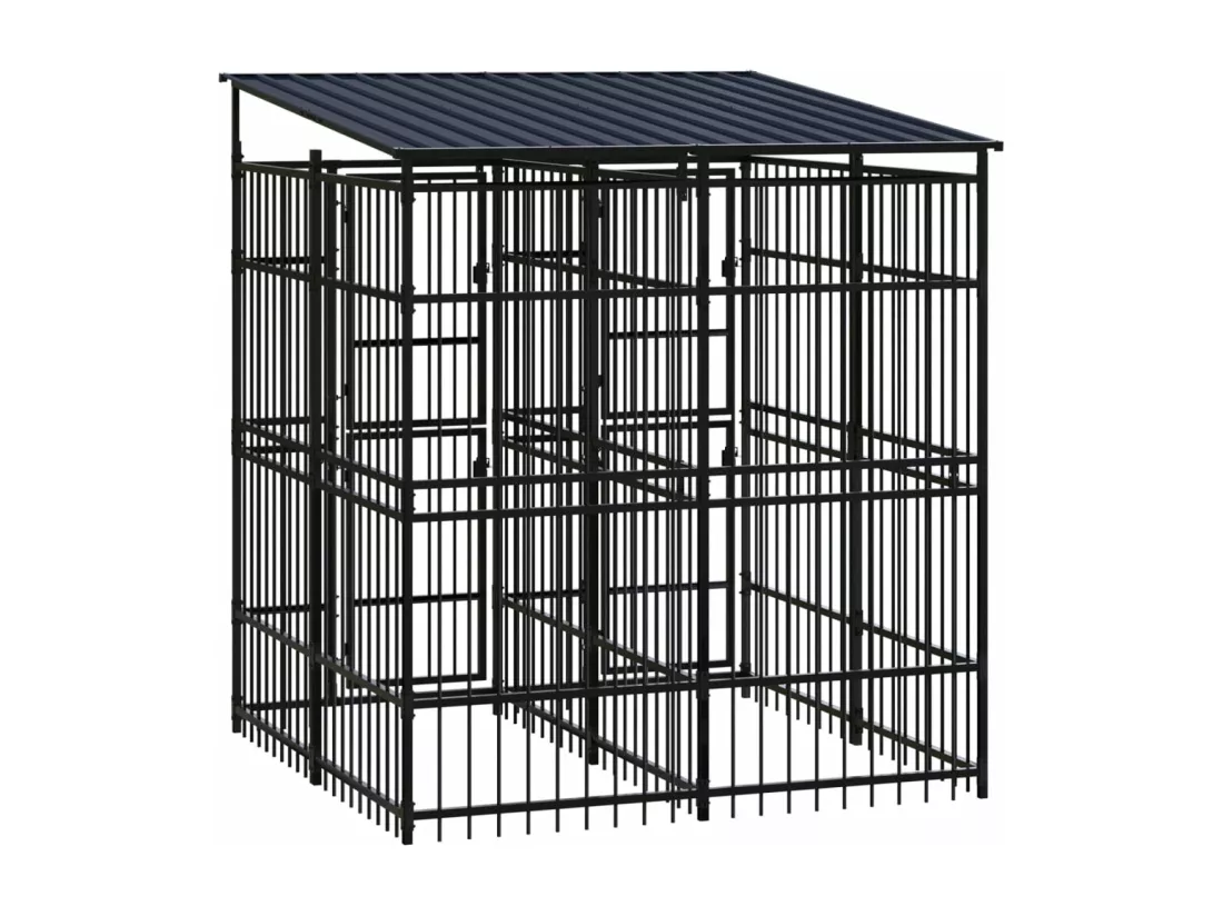 Chenil cage enclos pac noire 192 x 192 x 200 cm 02_0041757