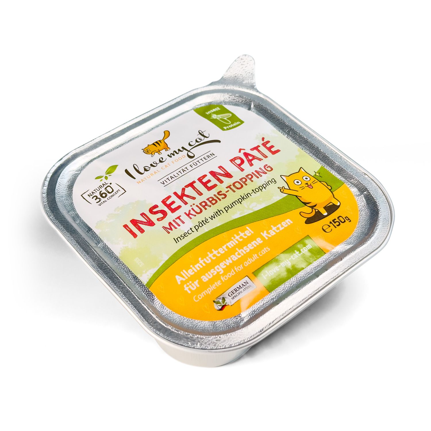Insekten Pate mit Kürbis-topping I love my cat