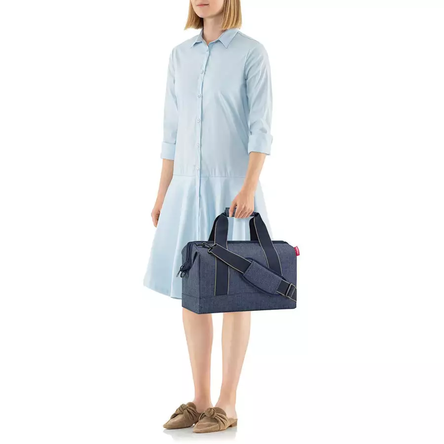 reisenthel travelling allrounder M - Reisetasche 40 cm herringbone dark blue