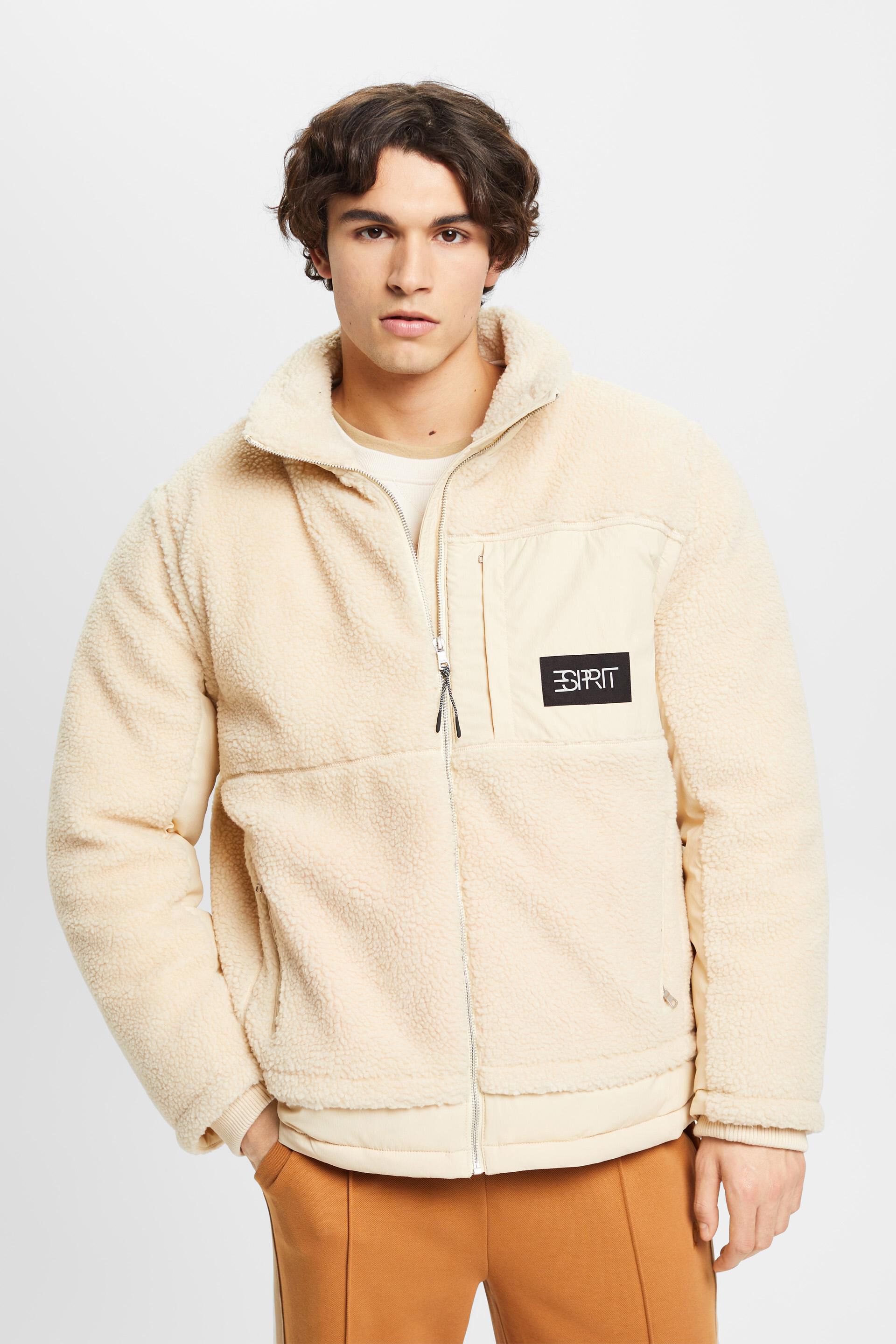 Veste courte en matières mélangées