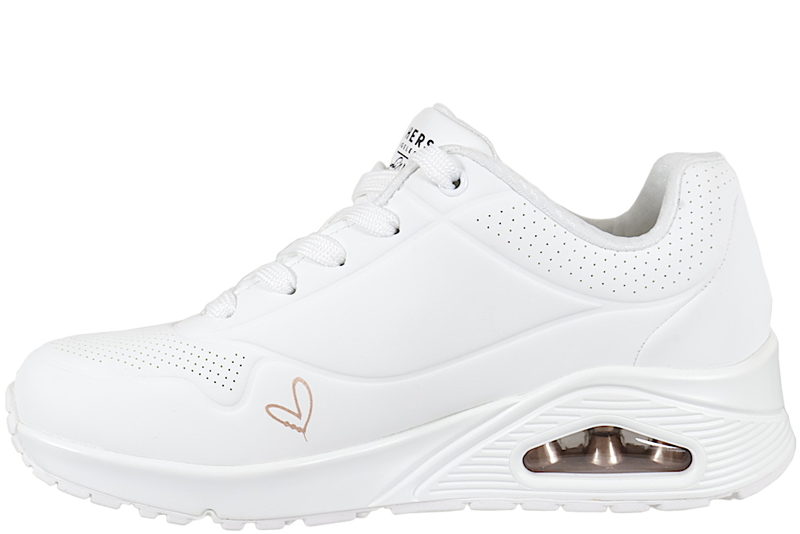 SKECHERS UNO - GOLDEN HEART WHITE SNEAKER