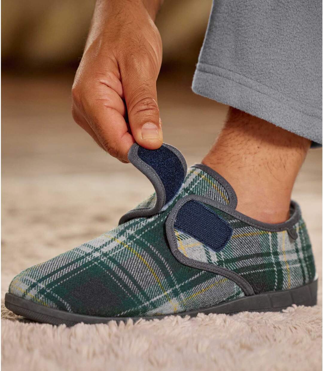 Chaussons Scratchés Doublés Sherpa
