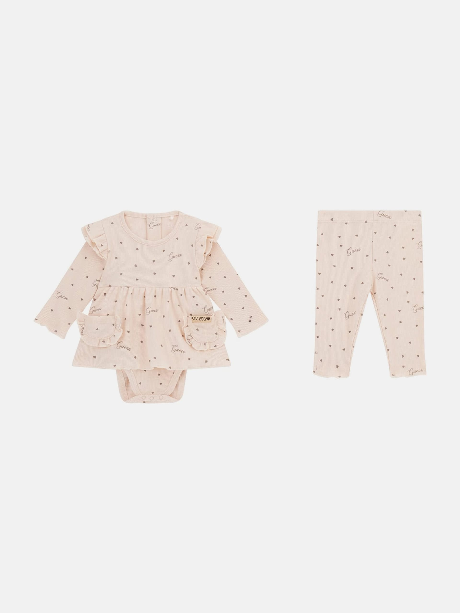 Conjunto Ecológico de Body, Vestido e Calça (0-12 meses)
