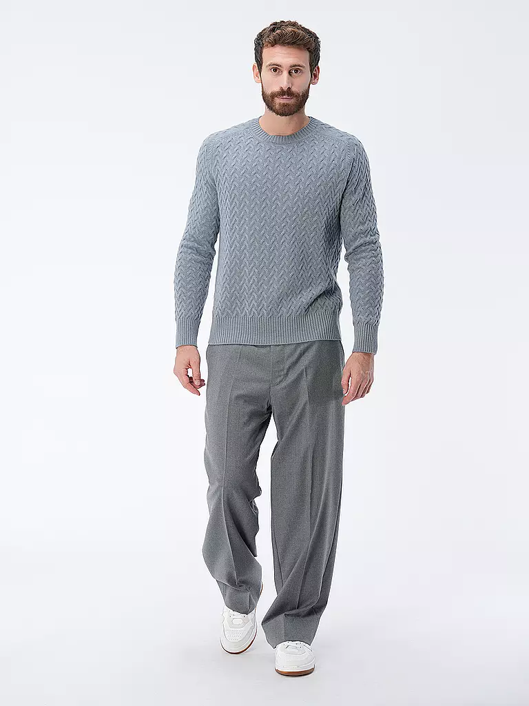PHIL PETTER Kaschmirpullover hellgrau