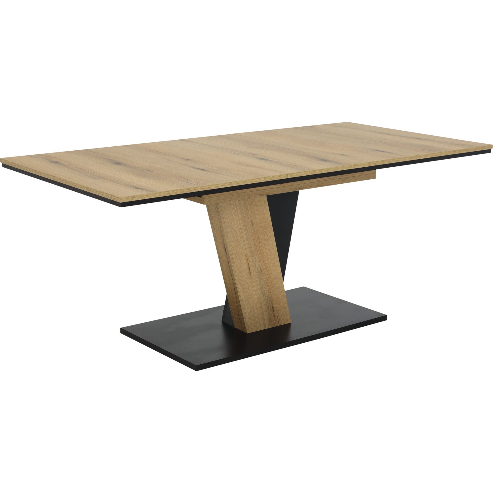 Tisch Lucy Dekor Eiche Evoke schwarz 140/180 x 76 x 90 cm