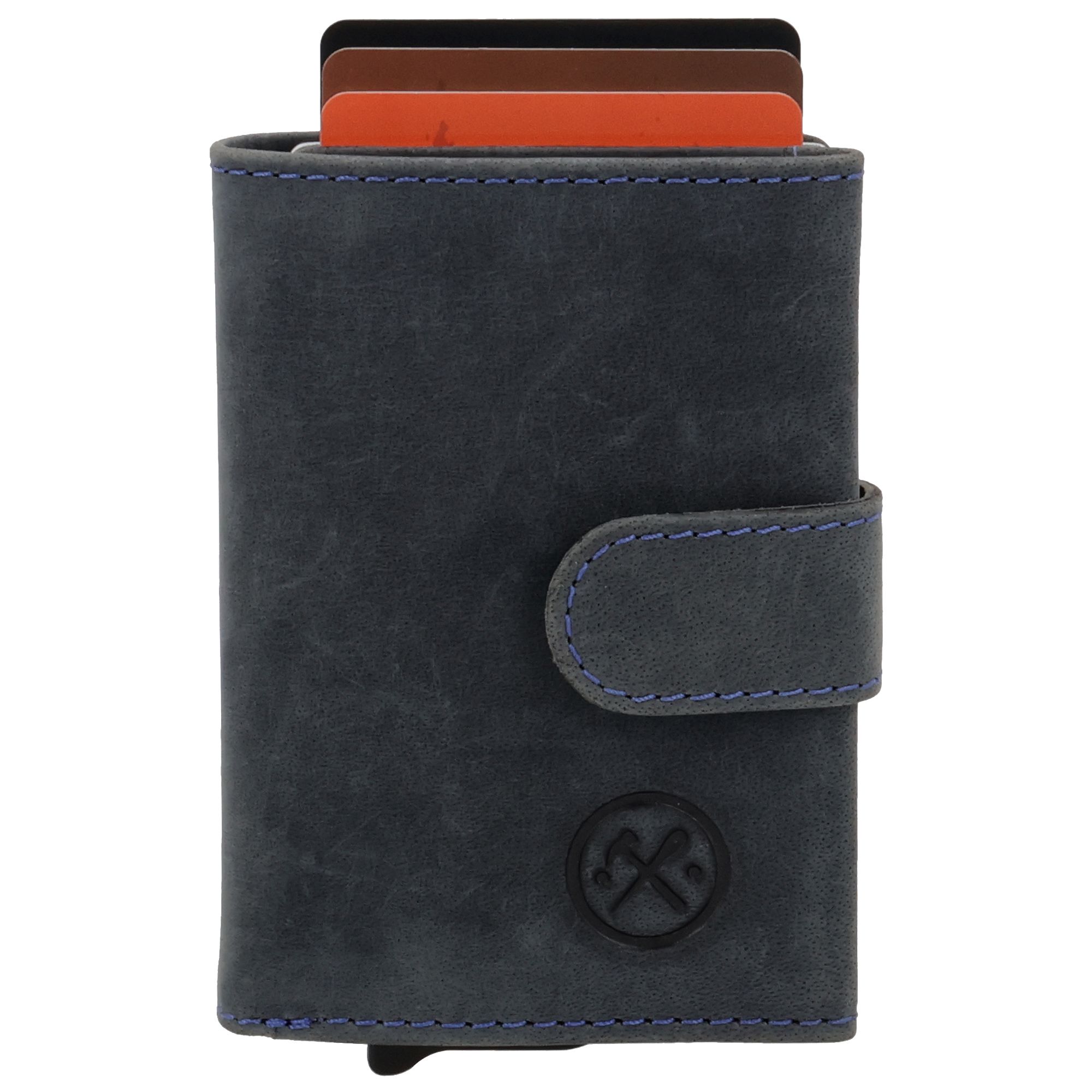 Hide & Stitches Idaho Assorti Safety Wallet Donkerblauw