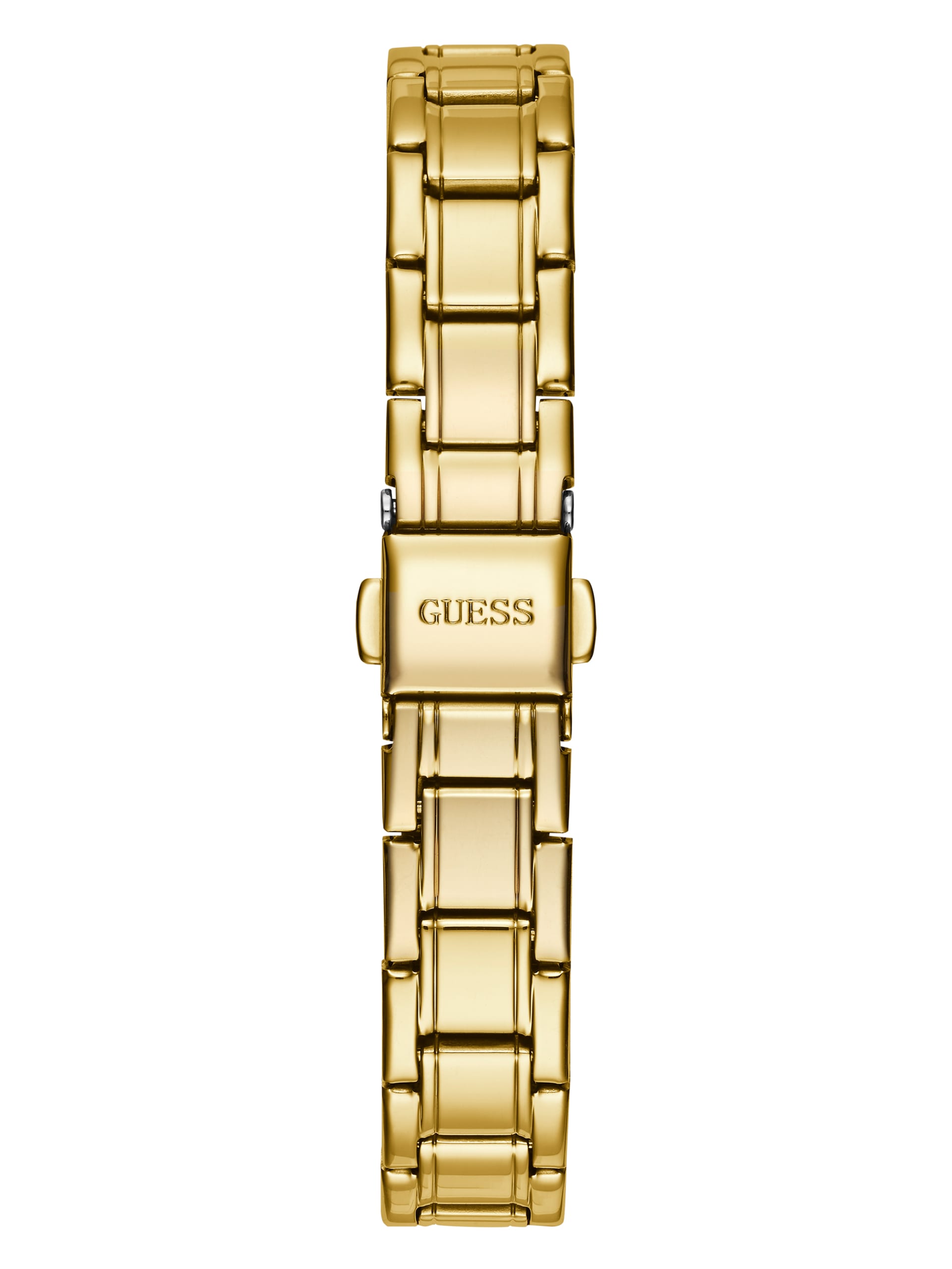 Relógio analógico dourado com diamantes