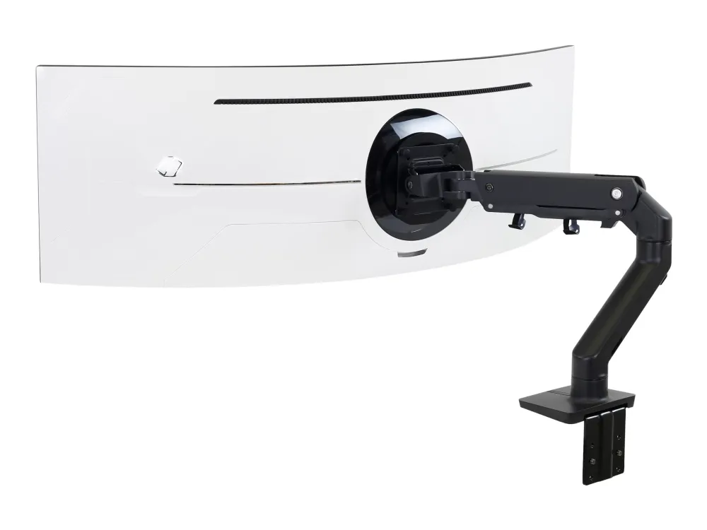 Ergotron HX - Monteringssæt (drejelig arm, klemme til montering på skrivebord, pakning til gennemføring, monterings-hardware, forlængerdel, HD-drejeled) - Constant Force Technology - for LCD-display/kurvet LCD-display - mat sort - skærmstørrelse: up