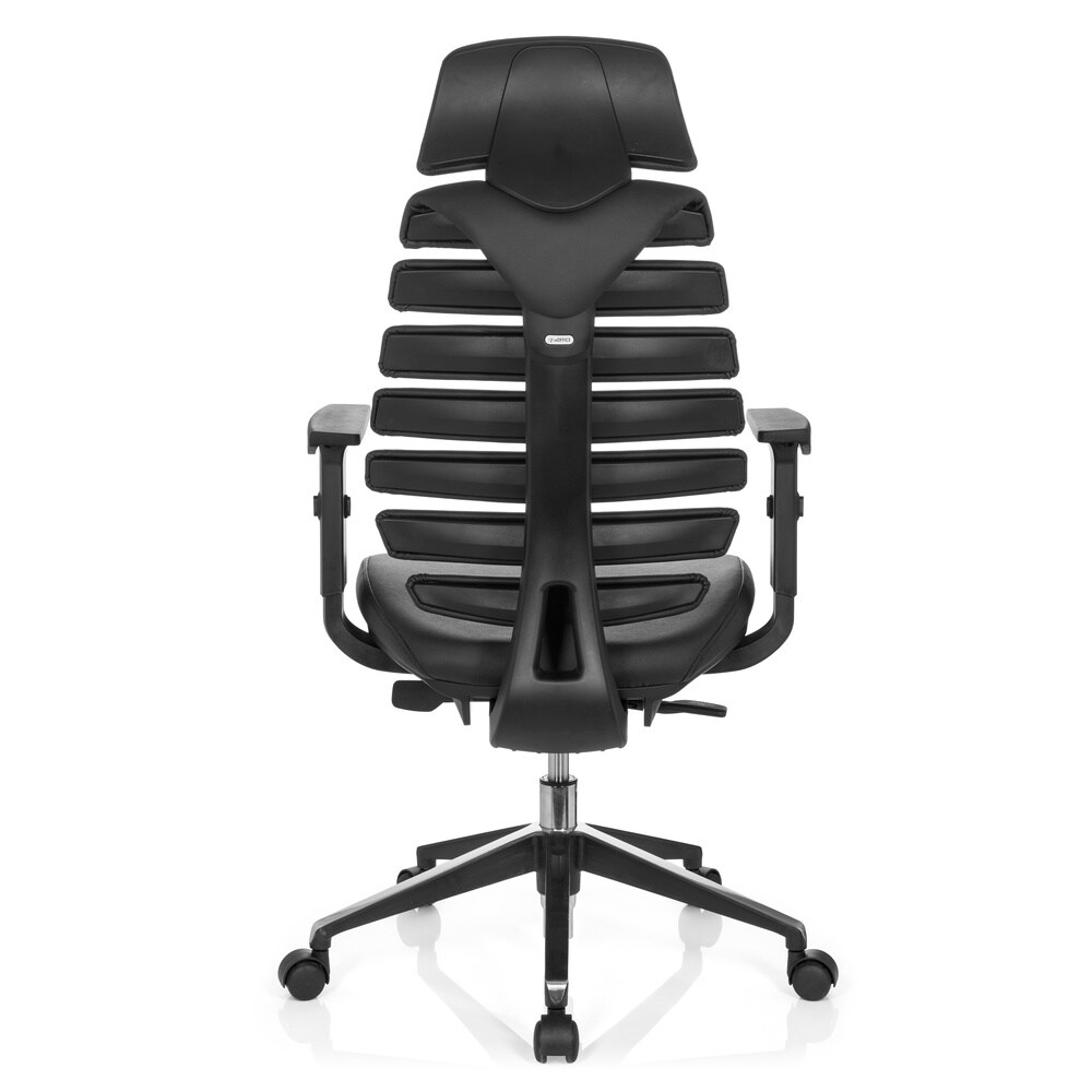 Profi Bürostuhl ERGO LINE II PRO Leder mit Armlehnen (höhenverstellbar) hjh OFFICE
