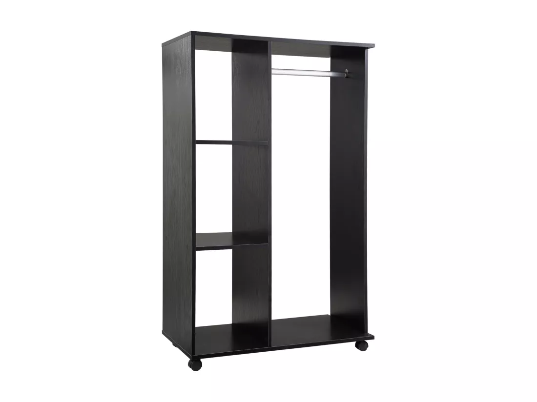 Armoire penderie armoire de rangement mobile panneaux de particules noir