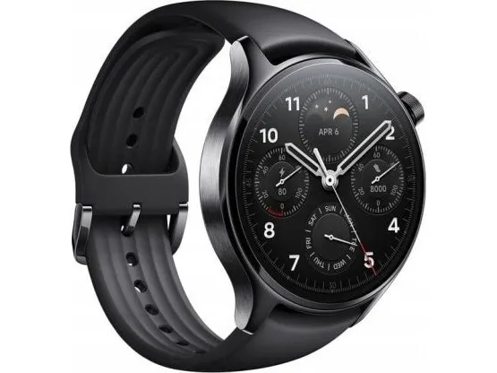 [OUTLET] - Xiaomi Watch S1 Pro - 46 mm - sølv - smart ur med rem - TPU - sort - håndledsstørrelse: 140-210 mm - display 1.47
