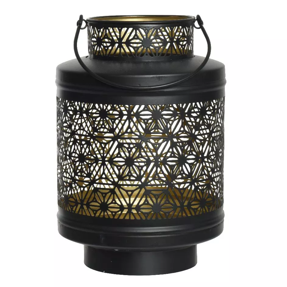 Lanterne marocaine métal (H22 cm) Rabat Noir