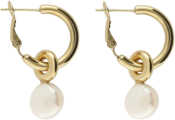 My Jewellery Hoops with pearl Gold