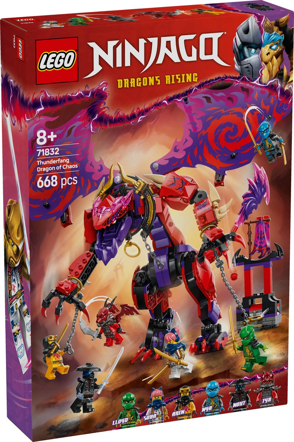Mooie LEGO set voor leuke speelervaringBliksemtand Draak van Chaos ninjaset 71832