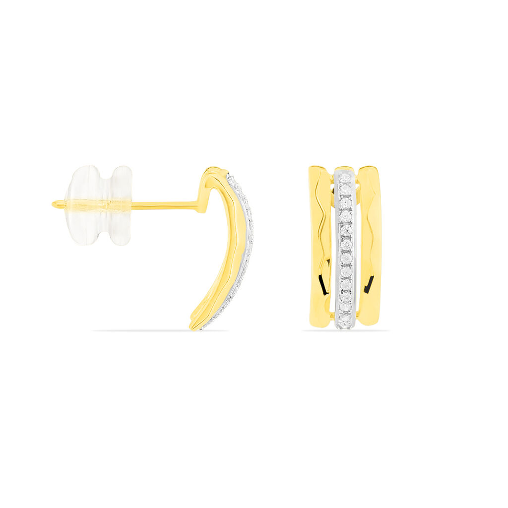 Boucles D'oreilles Pendantes Allyson Or Jaune Oxyde De Zirconium